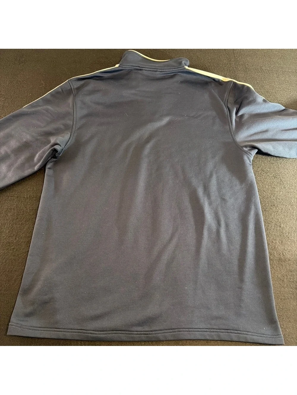 Adidas Mens L Navy Quarter Zip Pullover Jacket  Athletic Training Sweatshirt